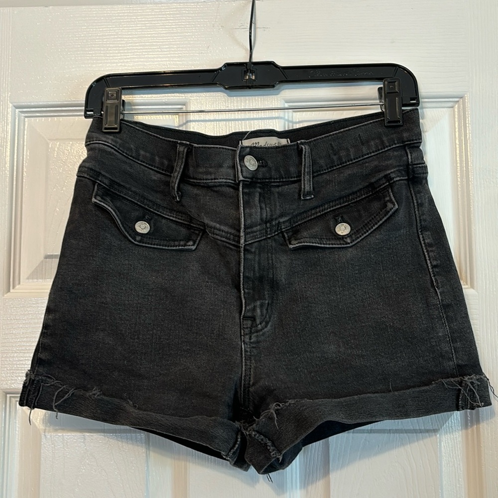 Madewell Black Denim Jean Shorts